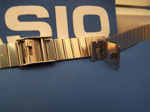 Casio watchband LA-670 Original Lds 13mm Wide All Steel Bracelet w/ Snap buckle