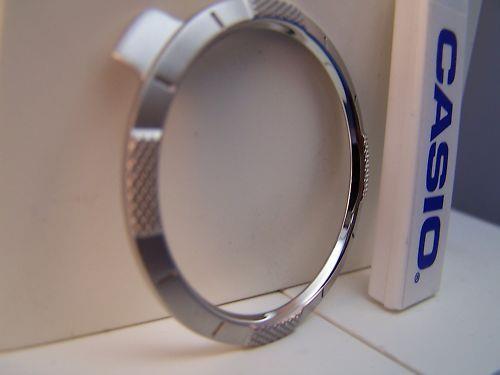 Casio Watch Parts PAG-80 Bezel Metal Silver Tone