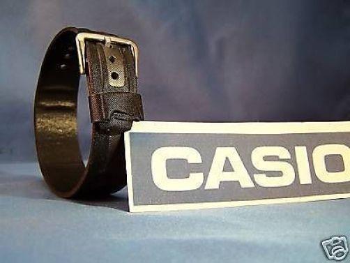 Casio watchband G-2310B-1. 23mm One Piece black/SilverLoop Thru
