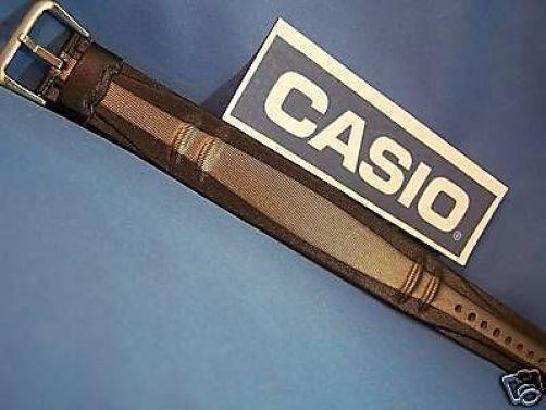 Casio Watchband G-2310B-1. 23mm One Piece black/SilverLoop Thru Strap