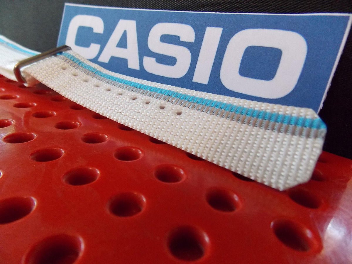Casio watchband DW-9500 SR-2 Surfrider Foundation Wht/Blue/Gray One Piece Nylon