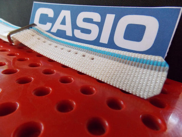 Casio watchband DW-9500 SR-2 Surfrider Foundation Wht/Blue/Gray One Piece Nylon