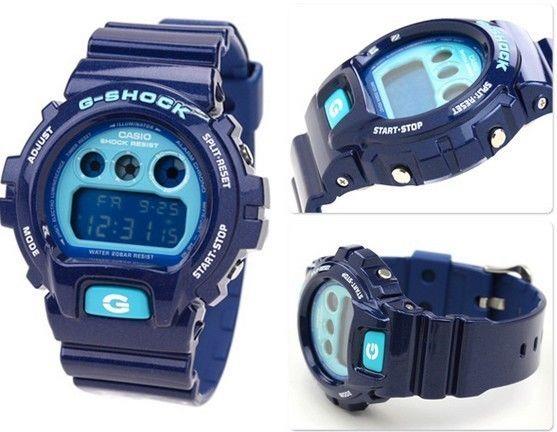 Casio watchband DW-6900 CC-2 Shiny "Metallic" blue Resin G-Shock