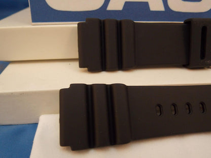Casio Watchband WVQ-142 Black Resin 22mm Diver Style Mans. WaveCeptor Original