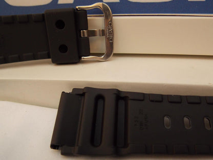Casio Watchband WVQ-142 Black Resin 22mm Diver Style Mans. WaveCeptor Original
