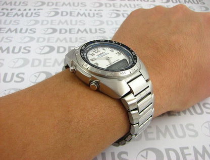 Casio watchband AMW-700 D Bracelet. Fishing Gear. All Steel Silver Color