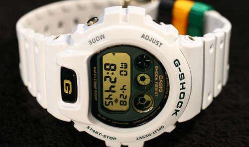 Casio Watch Parts DW-6900 R-7 Bezel / Shell. White W/ Dark Green G-Shock Letters