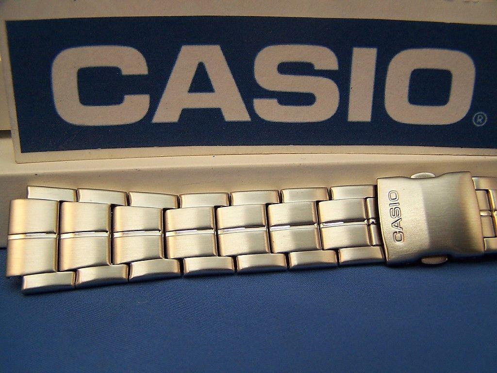 Casio Watchband AQF-100 WD Steel Bracelet Silver Tone For Tide Graph Watch