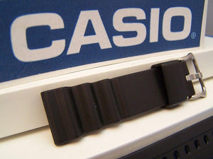 Casio watchband MDV-300 Black Resin 20mm Sport Watchband-. Fits Most 20mm