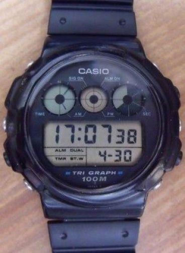 Casio watchband TGW-10, TRW-10, AE-30, W-60 U. Original Black Resin