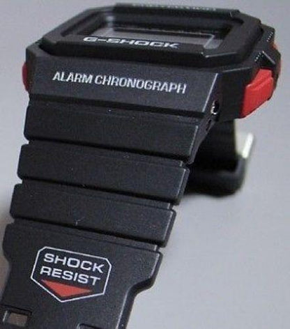 Casio Watchband G-5500 black Resin. G-Shock 20 Bar Water Resist Strap