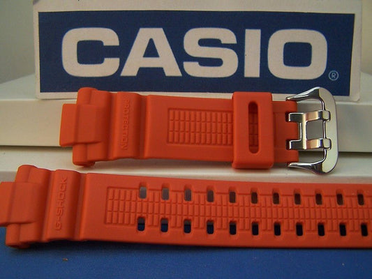 Casio Watchband GW-3000 M-4 G-Shock Orange Resin Strap w/Steel Dbl Nib buckle
