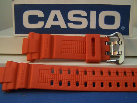 Casio watchband GW-3000 M-4 G-Shock Orange Resin  w/Steel Dbl Nib buckle