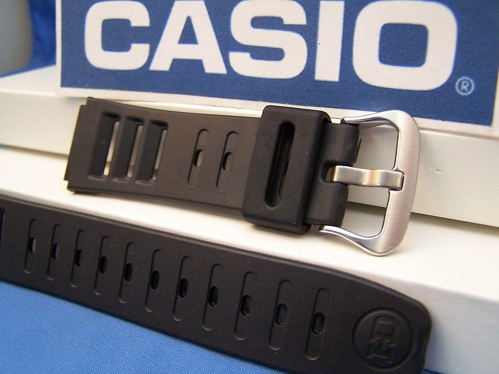 Casio Watchband DW-220, DW-250. Black Resin Watchband. Depth Guage Watch Strap