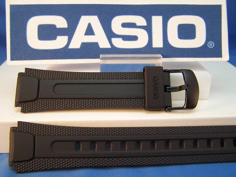 Casio watchband AW-81 Black Resin . Original Watchband