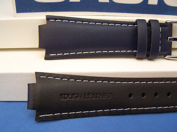 Casio watchband EFA-111 L-2 blue Leather Edifice Watchband- w/ Attach Pins