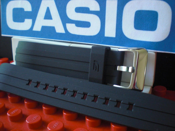 Casio Watchband EQW-A1300, EQS-A500 Black Resin Strap w/ Steel buckle
