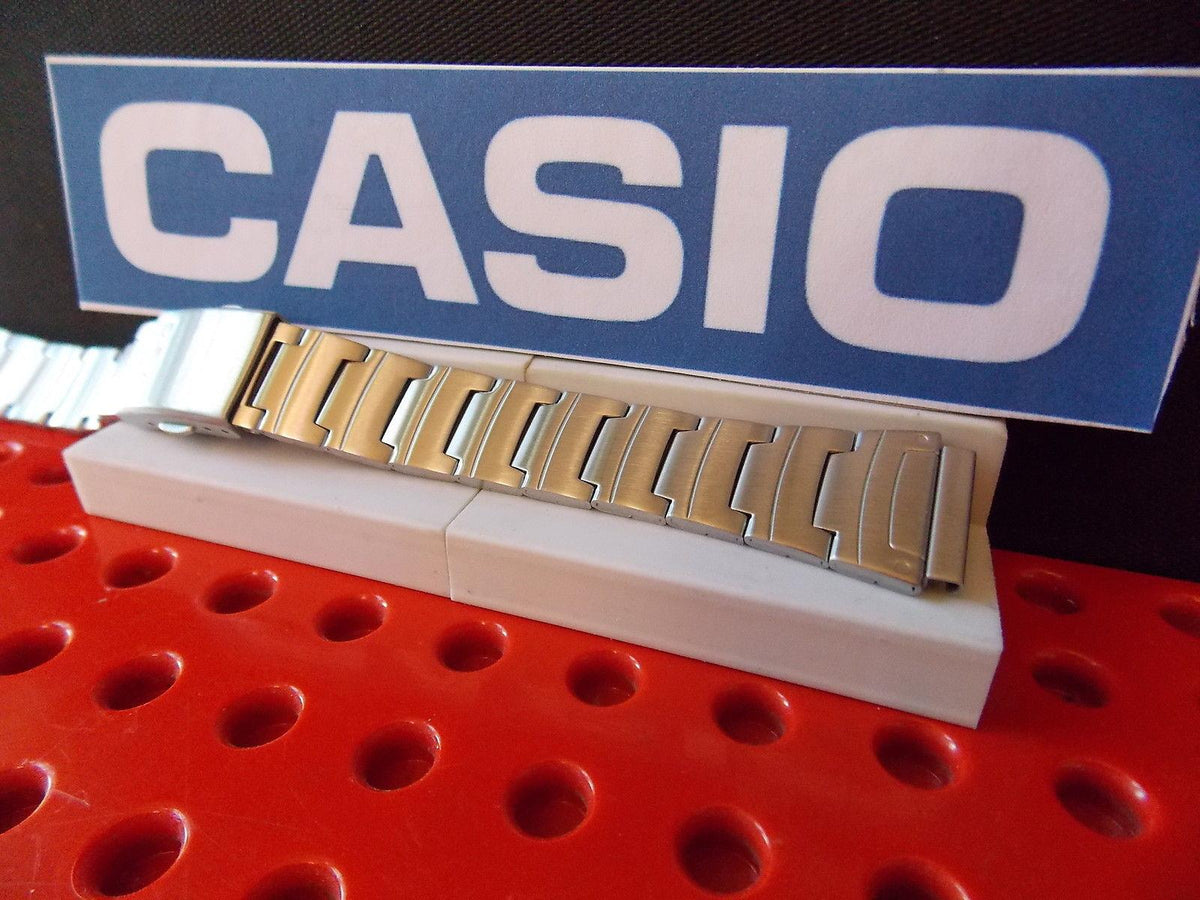 Casio Watchband W-211 D Bracelet Silver Tone Stainless Steel w/Push Button buckl