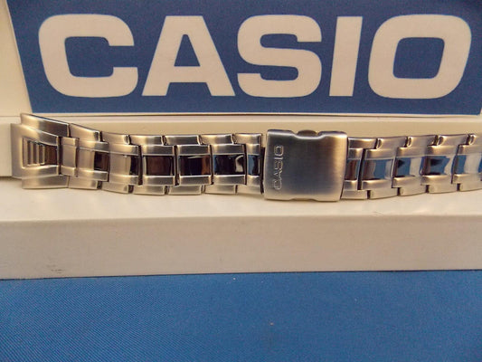 Casio watchband AQF-102 WD-1 Bracelet All Steel Silver Tone w/Push Button buckle