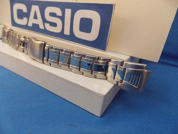 Casio watchband AQF-102 WD-1 Bracelet All Steel Silver Tone w/Push Button buckle