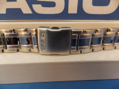 Casio watchband AQF-102 WD-1 Bracelet All Steel Silver Tone w/Push Button buckle