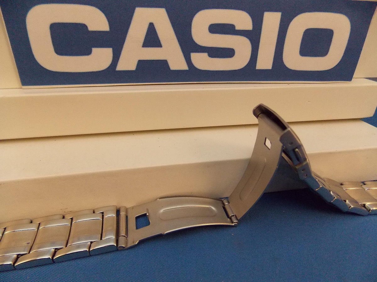 Casio watchband AQF-102 WD-1 Bracelet All Steel Silver Tone w/Push Button buckle