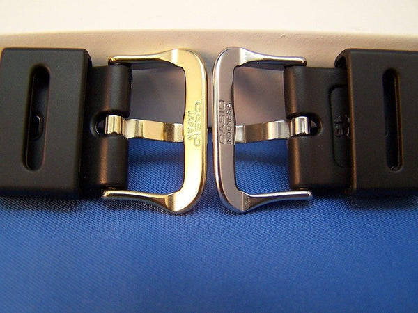 Casio watchband DW-5600 C-9 Original G-Shock Blk Resin  w/Gold Tone bkle