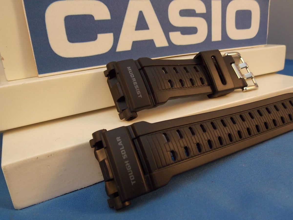 Casio Watchband G-9010 and GW-9010 Mud Resist Tough Solar Black Resin Strap