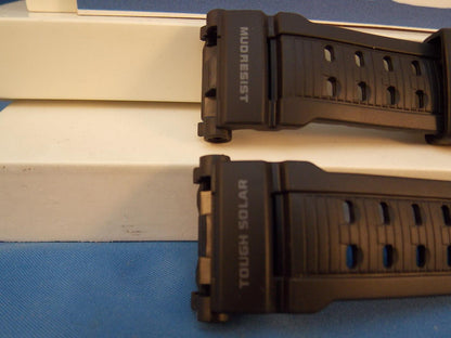 Casio Watchband G-9010 and GW-9010 Mud Resist Tough Solar Black Resin Strap