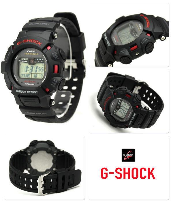 Casio Watchband G-9010 and GW-9010 Mud Resist Tough Solar Black Resin Strap