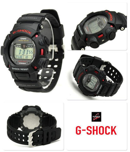 Casio Watchband G-9010 and GW-9010 Mud Resist Tough Solar Black Resin Strap