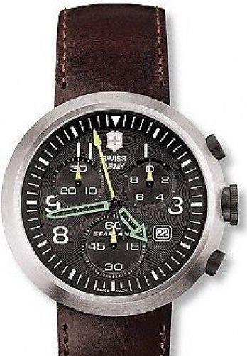 Swiss Army watchband Seaplane Chronograph Swiss Air Force. Brown Leather 21mm