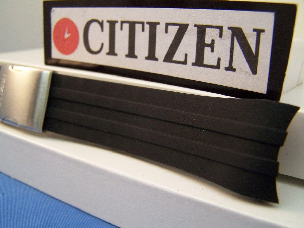 Citizen Watchband CB0020 H144-S067383.World Perpetual ECO AT.Black Rub w/Deploy