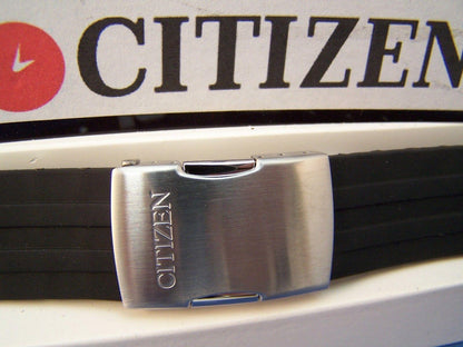Citizen Watchband CB0020 H144-S067383.World Perpetual ECO AT.Black Rub w/Deploy