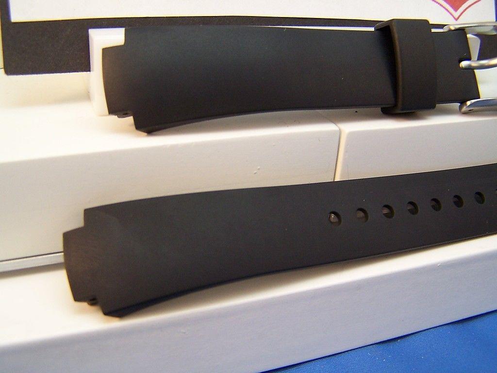 Swiss Army Watch Band Excursion Ladies Black Rubber w/pins