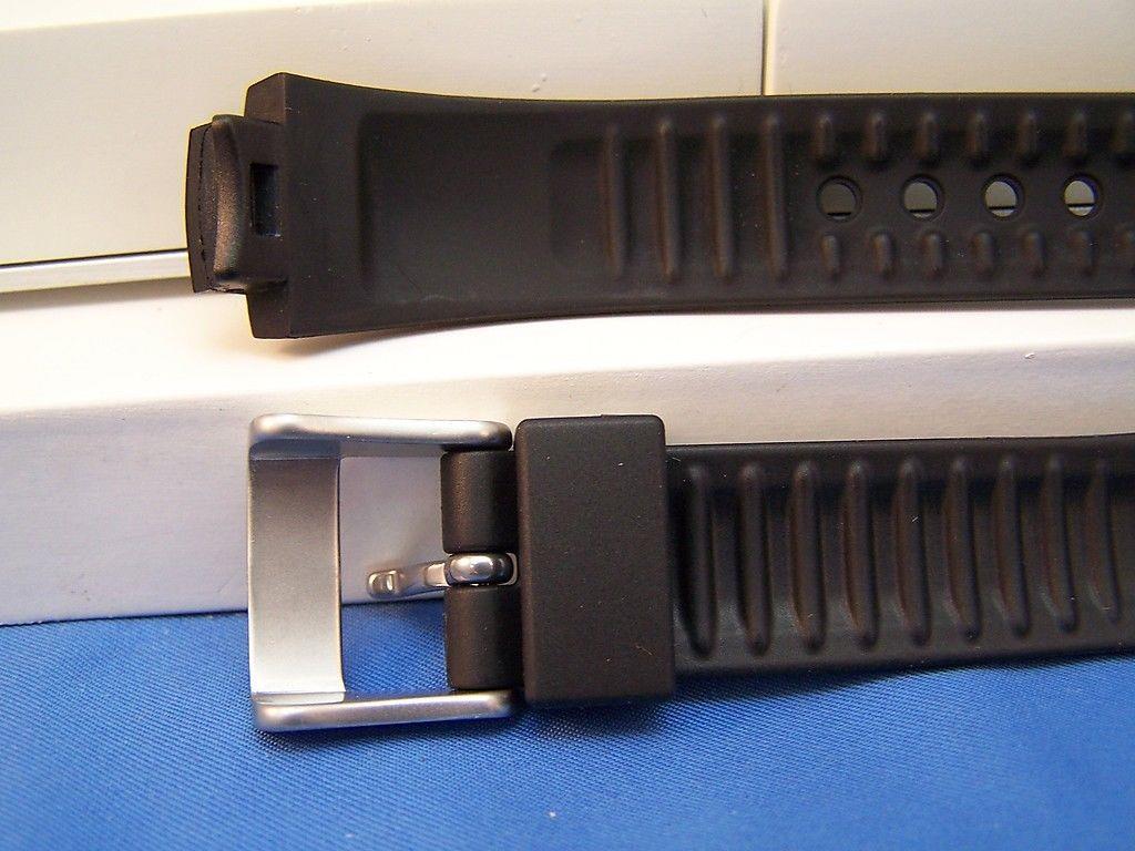 Swiss Army Watch Band Excursion Ladies Black Rubber w/pins