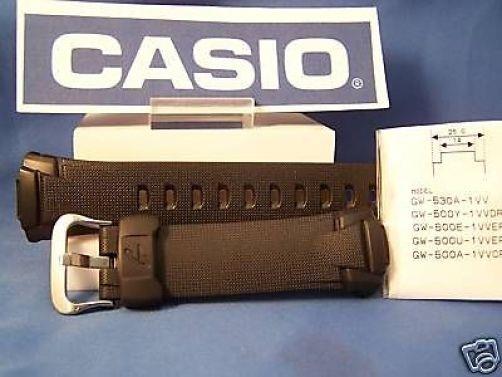 Casio watchband GW-500, GW-530, GW-M500, GW-M530. G-Shock black Rubber
