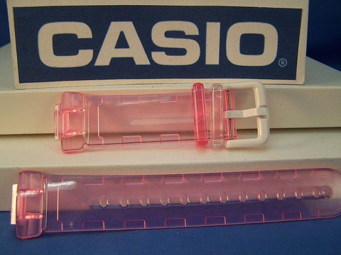 Casio watchband BG-169 WH-4. Baby-G. Clear Pink Resin .Watchband