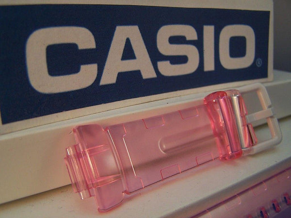 Casio watchband BG-169 WH-4. Baby-G. Clear Pink Resin .Watchband