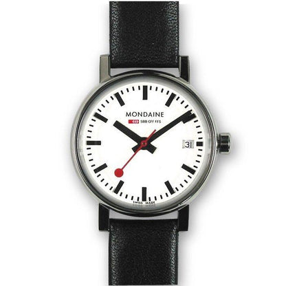 Mondaine Swiss Railways watchband FE3116.20Q 16mm wide  Black Leather .