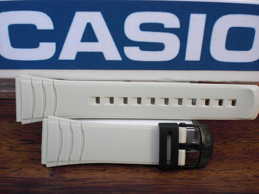 Casio watchband DBC-32. Data Bank Off White/Beige  Resin  22mm
