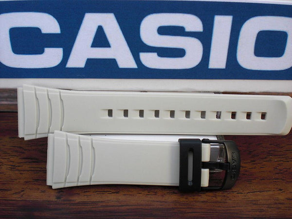 Casio watchband DBC-32. Data Bank Off White/Beige  Resin  22mm