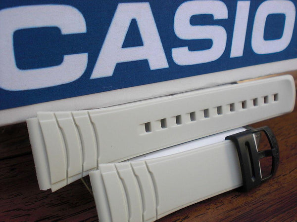 Casio watchband DBC-32. Data Bank Off White/Beige  Resin  22mm