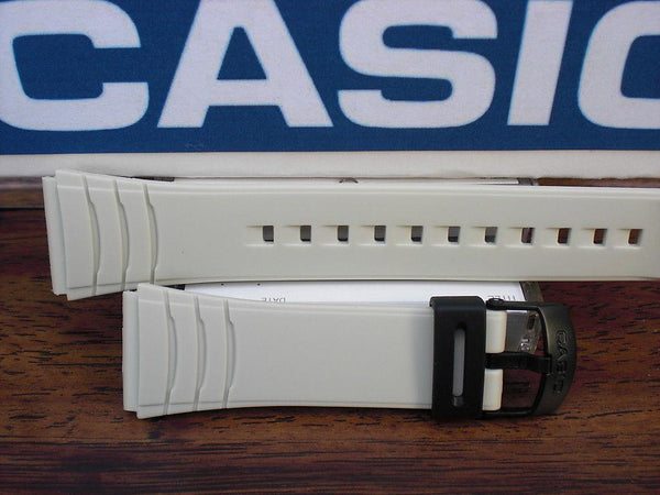 Casio watchband DBC-32. Data Bank Off White/Beige  Resin  22mm