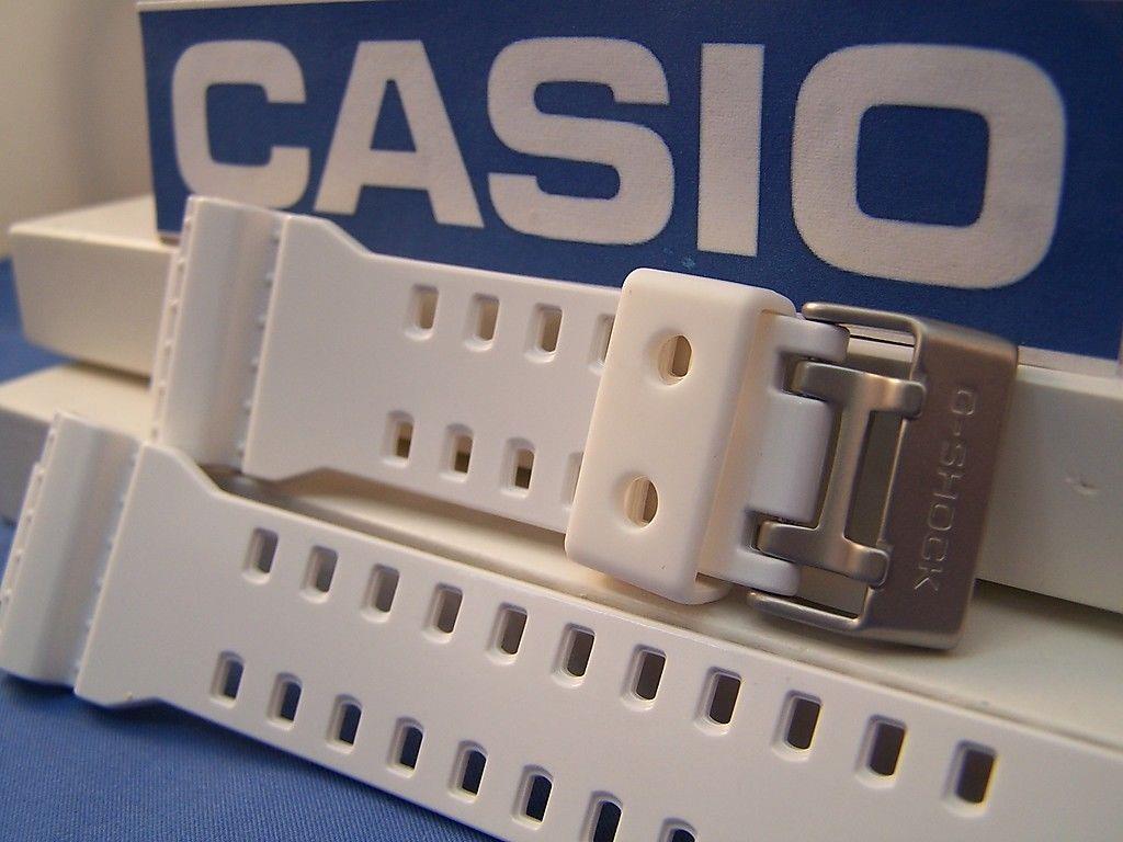 Casio Watchband GA-100 A-7,G-8900,GR-8900,GW-8900.Shiny White Resin G-Shock