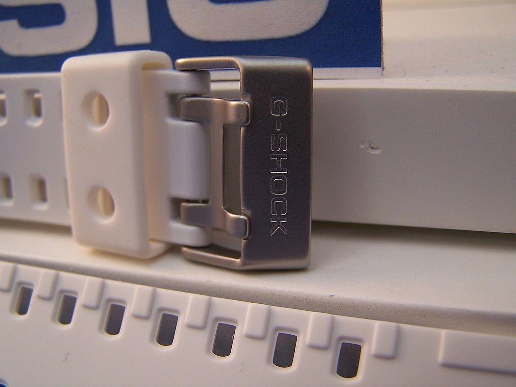 Casio Watchband GA-100 A-7,G-8900,GR-8900,GW-8900.Shiny White Resin G-Shock