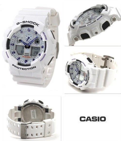 Casio Watchband GA-100 A-7,G-8900,GR-8900,GW-8900.Shiny White Resin G-Shock