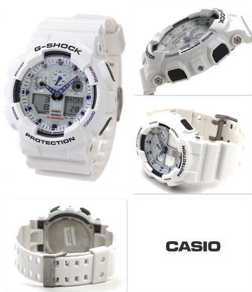 Casio watchband GA-100 A-7,G-8900,GR-8900,GW-8900.Shiny White Rub G-Shock