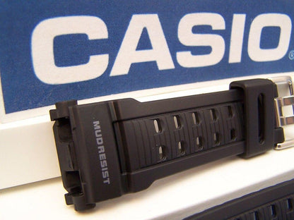 Casio watchband GW-9000 Mudman Mud Resist Black Resin G-Shock Watchband -