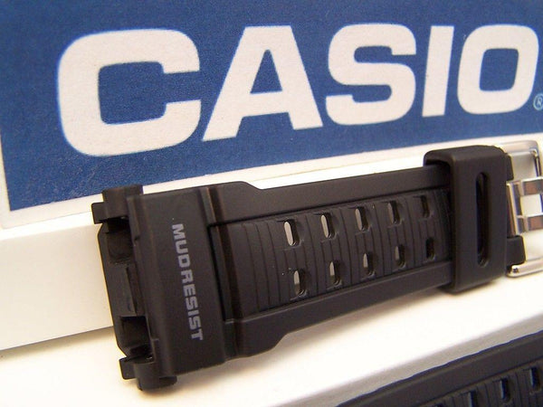 Casio watchband GW-9000 Mudman Mud Resist Black Resin G-Shock Watchband -